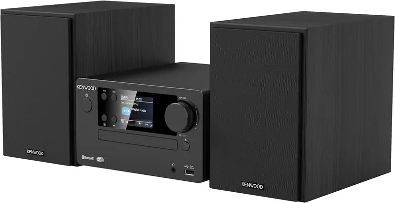 KENWOOD M-725DAB-B - Micro HiFi-System mit DAB+, CD, USB, Bluetooth und TFT-Display, Midnight Black,
