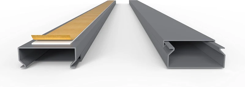 Kabelkanal Selbstklebend Pro mit Schaumklebeband, Kabelschacht 50m 40x16mm - 50x1m, Gray - Grau 50m