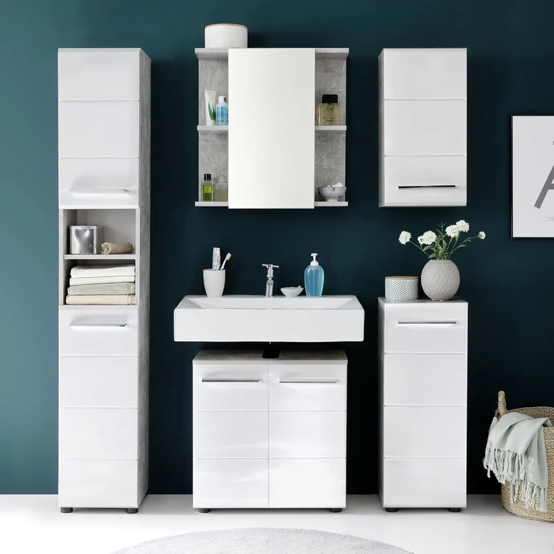 trendteam smart living - Spiegelschrank Spiegel - Badezimmer - Nano - Aufbaumass (BxHxT) 60 x 62 x 2
