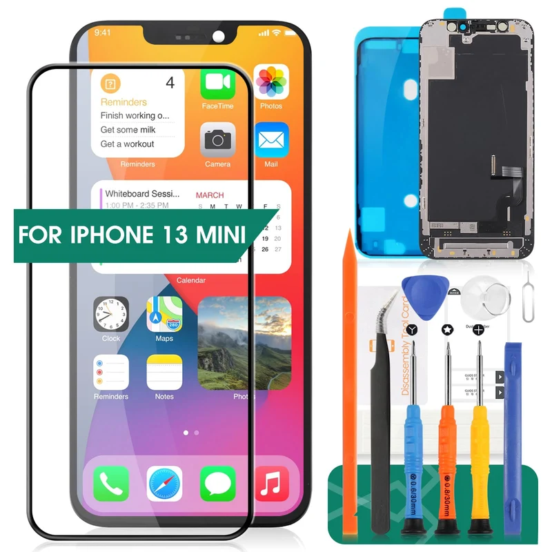 SRJTEK Ersatzbildschirm für iPhone 13 Mini LCD Display für iPhone 13 Mini Touchscreen A2628 Digitize