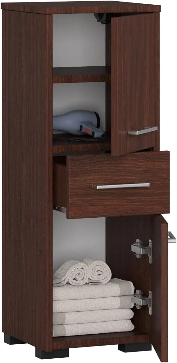 AKORD Badezimmerschrank schränke | Badezimmer kommode | FIN 85 2D1SZ, 2 Türen und 1 Schublade, B30 x
