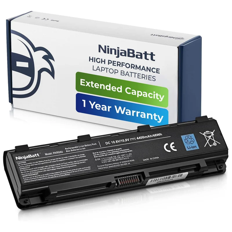 NinjaBatt Akku für Toshiba PA5024U-1BRS PABAS260 Satellite C850 C850D C855 C870 L850 L855 L870 P850