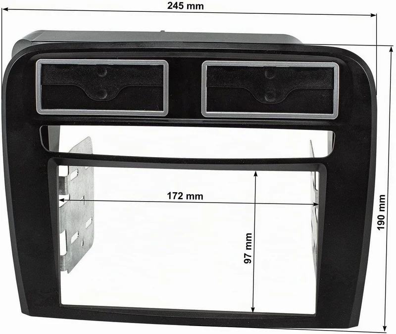 tomzz Audio 2414-046 Doppel DIN Radioblende kompatibel mit FIAT Grande Punto 199 2005-2009 schwarz