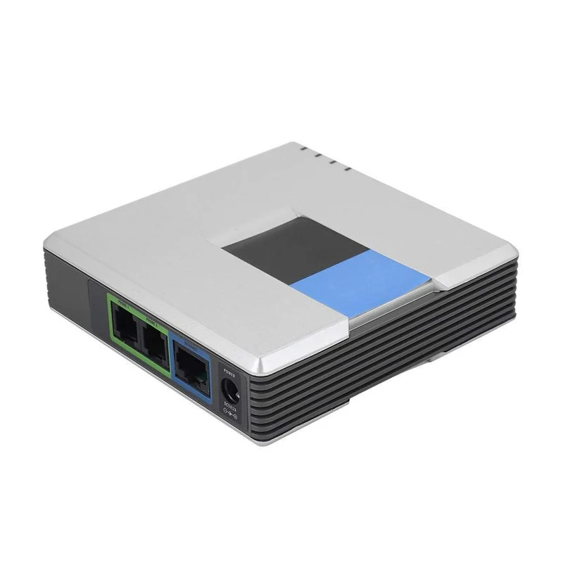 Goshyda VoIP-Gateway, 2 Ports PAP2T-Internet-Telefonadapter SIP V2-Protokoll RJ45-Kabel mit Netzwerk