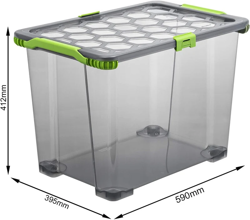 Aufbewahrungsbox 65l mit Deckel und Rädern 65l 1 Stück, 65l 1 Stück