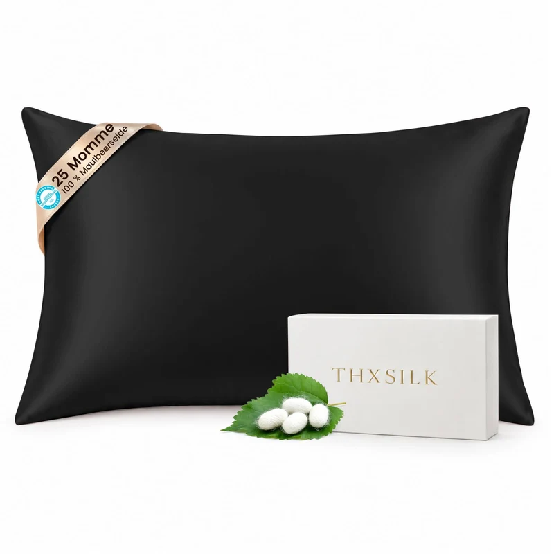 THXSILK 25 Momme Seide Kissenbezug für Haar und Haut - Maulbeerseide Kissenbezug - Hypoallergen mit