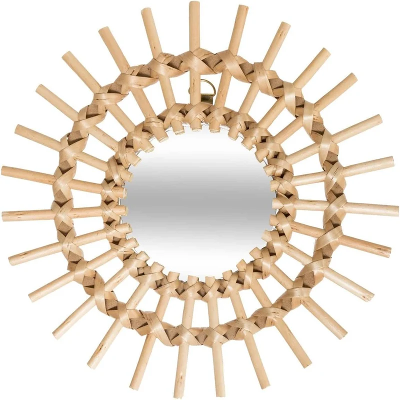 Set aus 3 Spiegeln Sonne - Rattan D 28 cm - Beige - Atmosphera créateur d'intérieur cm Korb, cm Korb