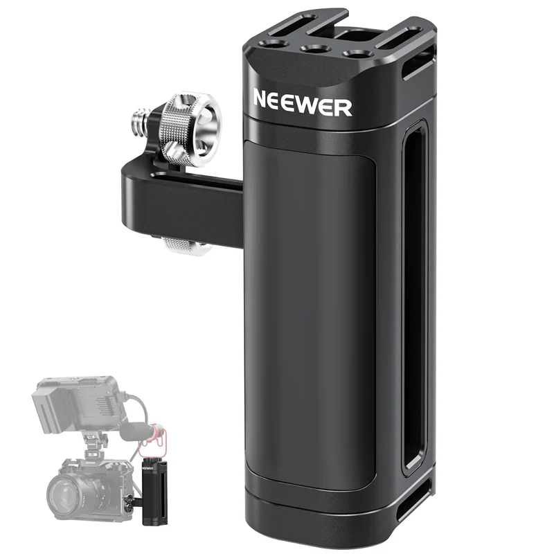 NEEWER Side Handle Kompatibel mit SmallRig NEEWER Kamerakäfig, Leichter Kameragriff mit Zwei 1/4" Sc