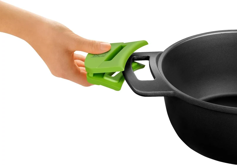 BRA Prior Grillpfanne, Aluminiumguss mit Antihaft-Beschichtung Teflon Classic, Schwarz, 40 cm,geeign