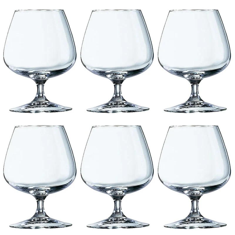 Arcoroc ARC 62664 Degustation Cognacschwenker, Cognacglas, 410ml, Glas, transparent, 6 Stück, 410ml