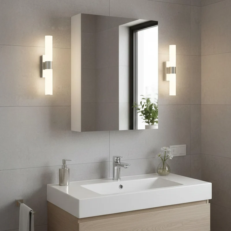 Dmora - Badezimmer-Wandschrank Lafayette, Säulenschrank für Badezimmer, Hängendes Schliessfach, Glän