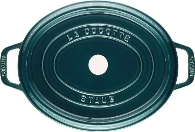 STAUB Gusseisen Bräter/Cocotte, Oval 37 cm, 8 L, Aromaregen Funktion, Für alle Herdarten geeignet, L