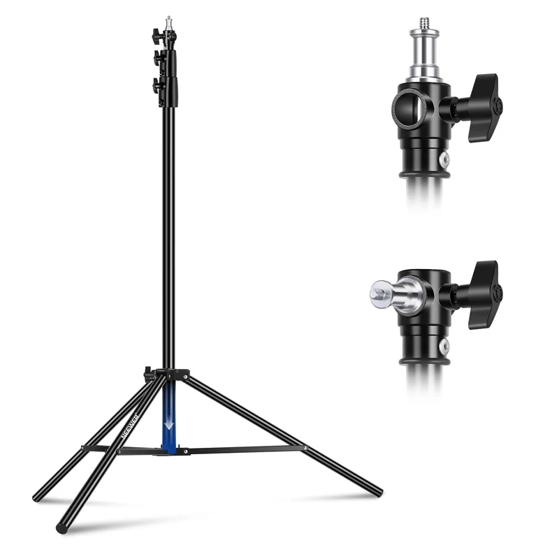 NEEWER 2,6m Lichtstativ, Luftgepolstertes Heavy Duty Metallstativ für Ringlicht Fotografie Lampen mi