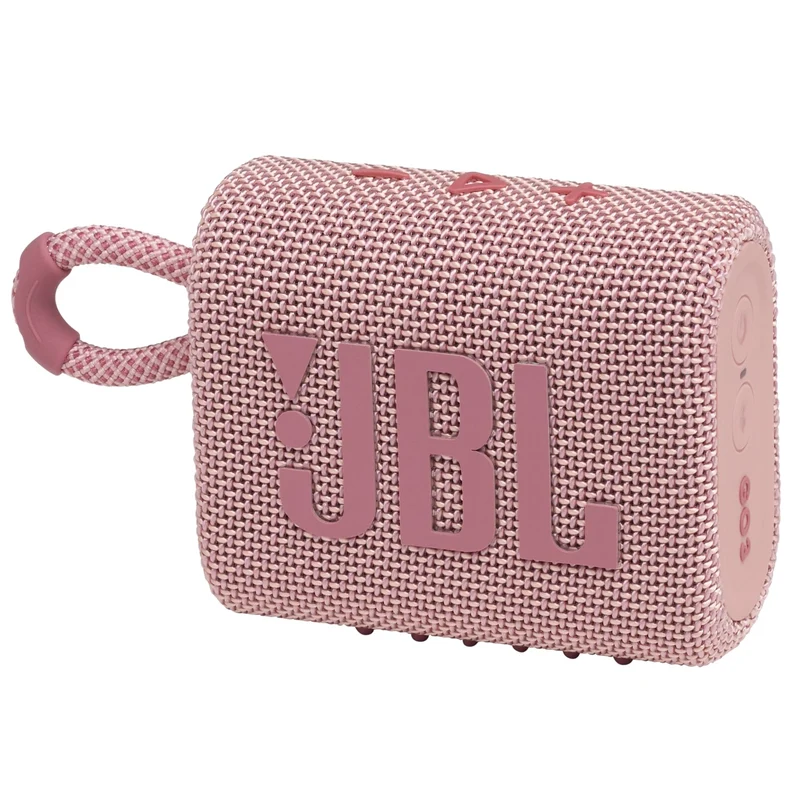 JBL GO 3 kleine Bluetooth Box in Pink – Wasserfester, tragbarer Lautsprecher für unterwegs – Bis zu