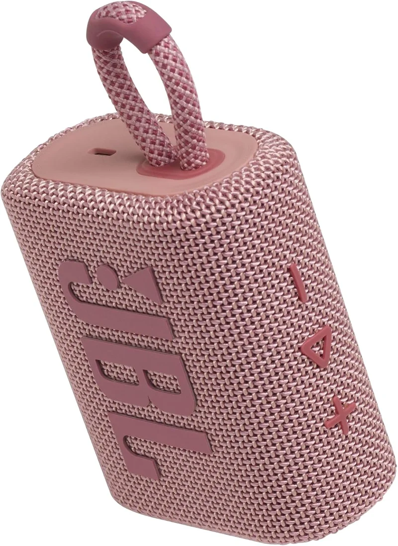 JBL GO 3 kleine Bluetooth Box in Pink – Wasserfester, tragbarer Lautsprecher für unterwegs – Bis zu