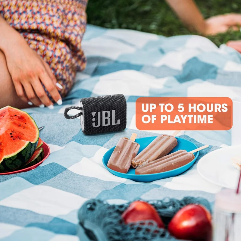 JBL GO 3 kleine Bluetooth Box in Pink – Wasserfester, tragbarer Lautsprecher für unterwegs – Bis zu