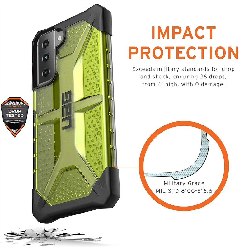 Urban Armor Gear Plasma Schutzhülle Samsung Galaxy S21+ 5G (6,7" Zoll) Hülle (Wireless Charging komp