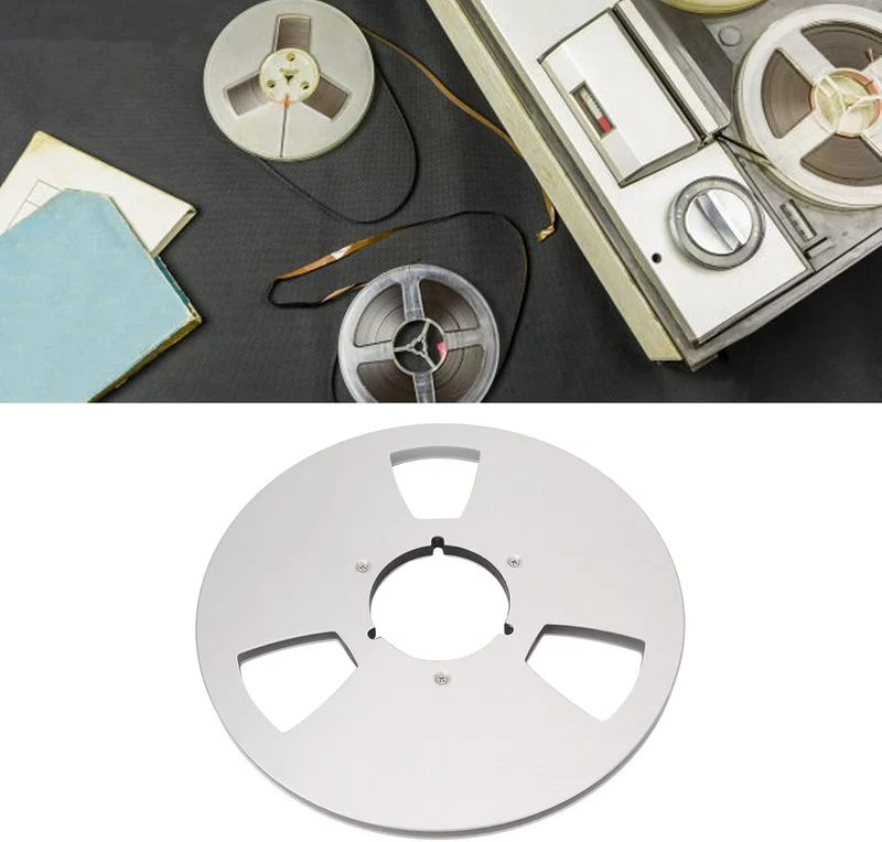 ciciglow 1/4 10 Zoll Leere Bandspule, DREI Löcher Leere Disc Öffnungsmaschine Teile Aluminiumlegieru
