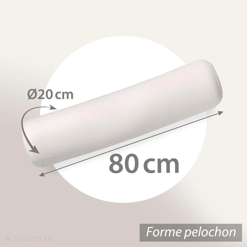 Nackenrolle 80 cm Grizz 'lit Federn – 100% Entenfedern