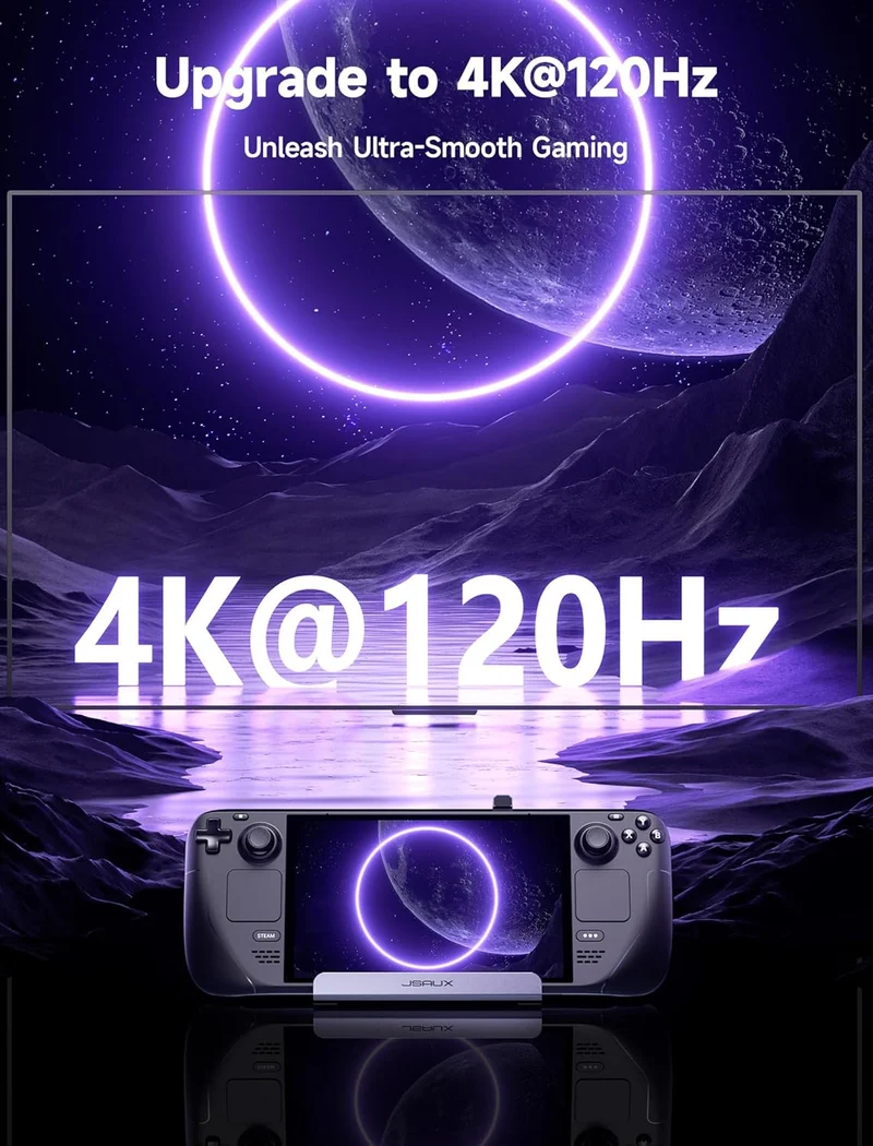 JSAUX Docking Station und 45W Ladegerät kompatibel mit Steam Deck, 6-in-1 Steam Deck Dock mit HDMI 2