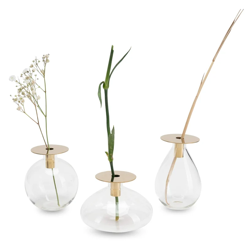 LUUK LIFESTYLE Glasvasen Kugel, Minimalistisches Design, Glasvase Klein, Rund, Oval, Deko-Vase, Mode