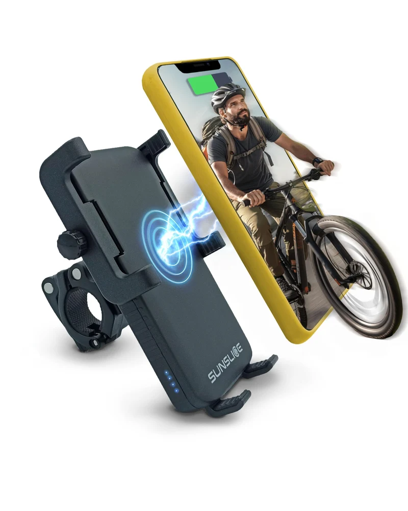 Handyhalterung Fahrrad, Handyhalter MTB, Handyhalter mit integrierter Powerbank, Handyhalter Fahrrad