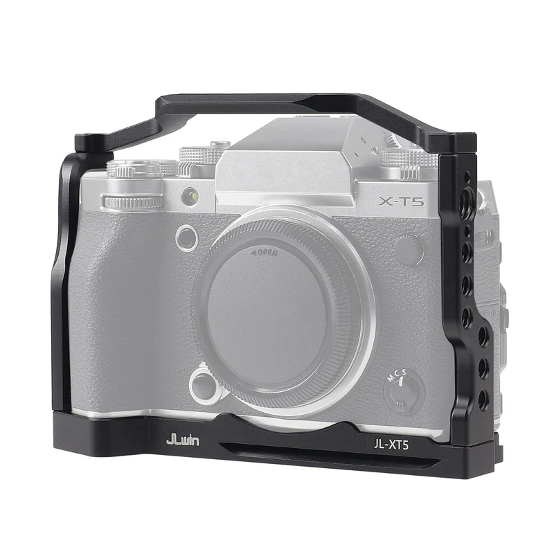 FOTGA Kamerakäfig für Fujifilm X-T5 Kamera, Aluminiumlegierung Video Rig mit NATO-Schiene, 1/4" Gewi