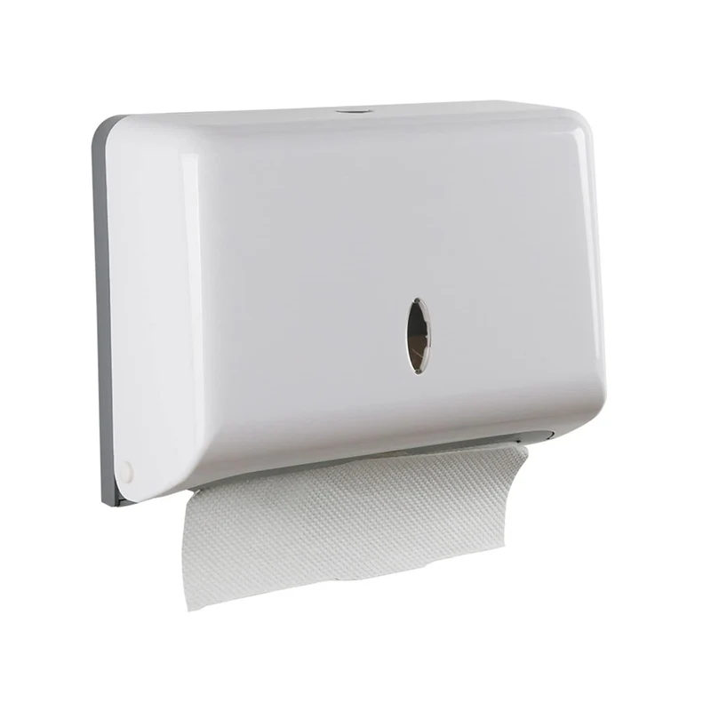 RTLR Wandmontierter Papierhandtuchspender Papierhandtuchspender mit Lochreduzierung (Weiss), Weiss