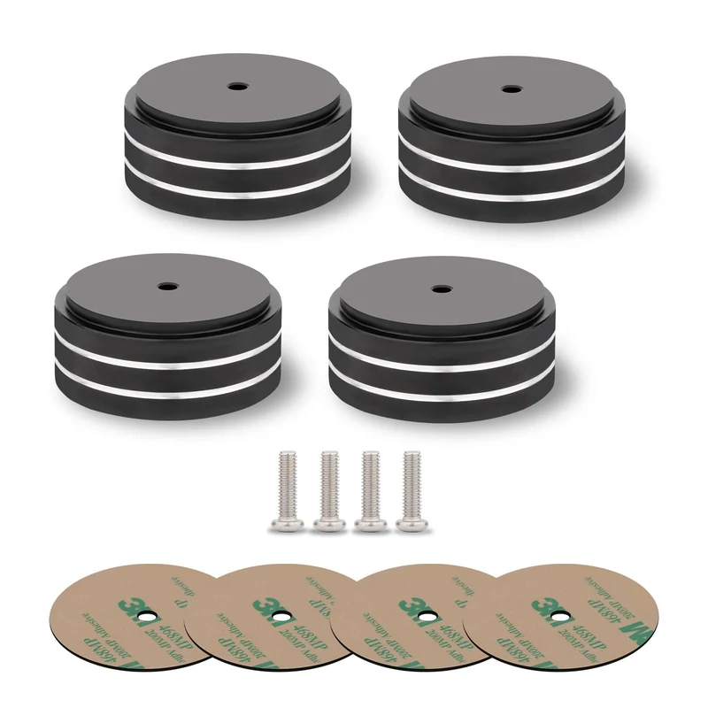 YuanYong Lautsprecher füsse 4 Stück 58x22mm HiFi Absorber füsse Lautsprecher-Isolationsfüsse subwoof