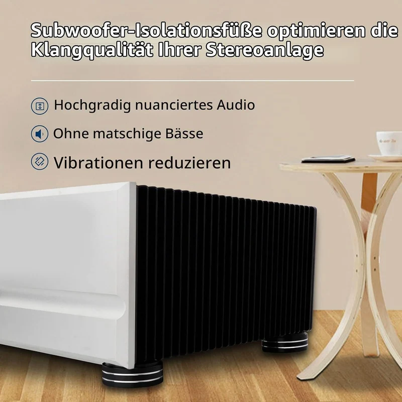 YuanYong Lautsprecher füsse 4 Stück 58x22mm HiFi Absorber füsse Lautsprecher-Isolationsfüsse subwoof