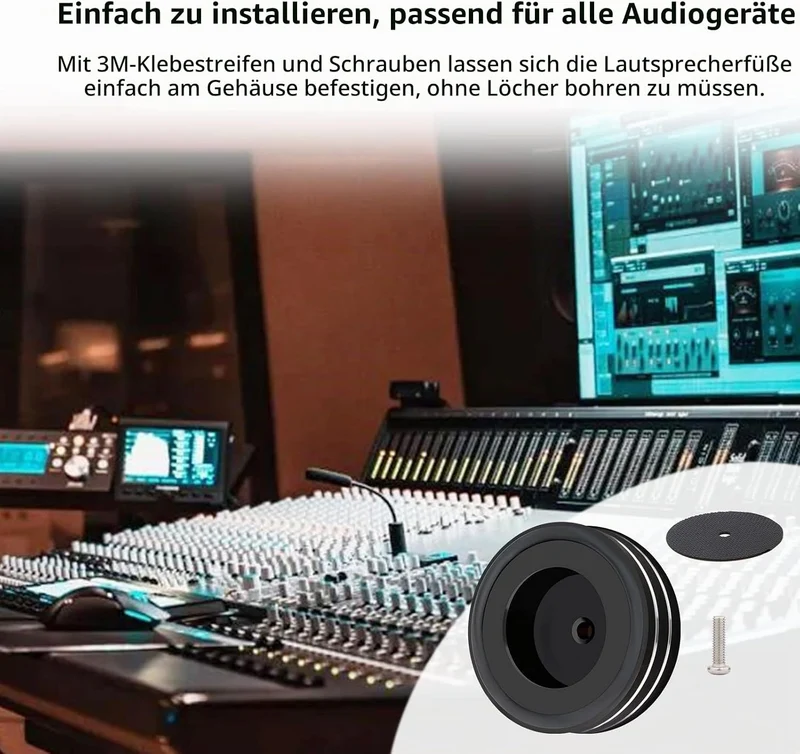 YuanYong Lautsprecher füsse 4 Stück 58x22mm HiFi Absorber füsse Lautsprecher-Isolationsfüsse subwoof