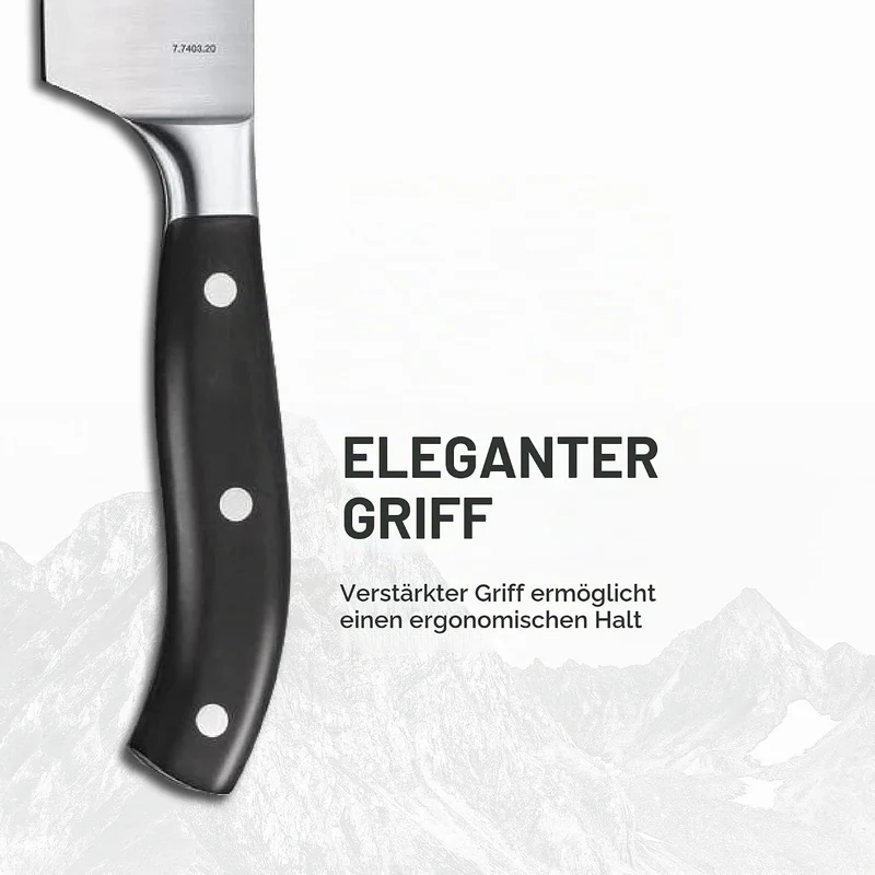 Victorinox, Grand Maître, Profi Kochmesser, Extra Scharfe Klinge, gerader Schliff, 20 cm, Robuster K