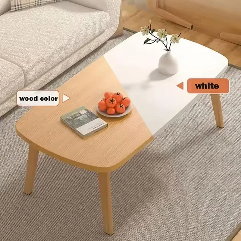 Couchtisch Klappbarer, Wohnzimmertisch Klein Holz, Tisch-Bein-Schnallendesign, Keine Montage erforde