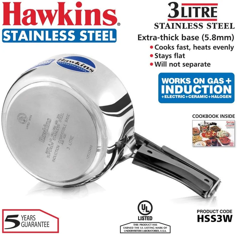 HAWKINS B60 Schnellkochtopf, Edelstahl, Silber