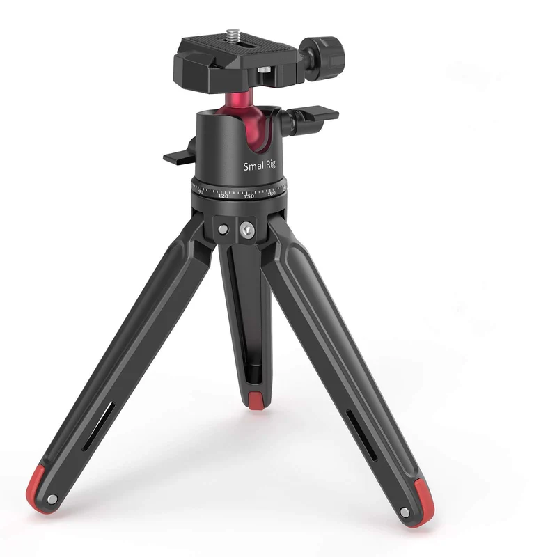 SMALLRIG Kamerastativ Leichtes Mini-Reisestativ aus Aluminium mit 1/4 Schraubbefestigung stativ für