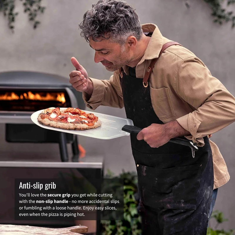 WITT 30,5 cm perforierter Pizzaschieber – ultradünner Aluminiumschaufel zum einfachen Herausnehmen v