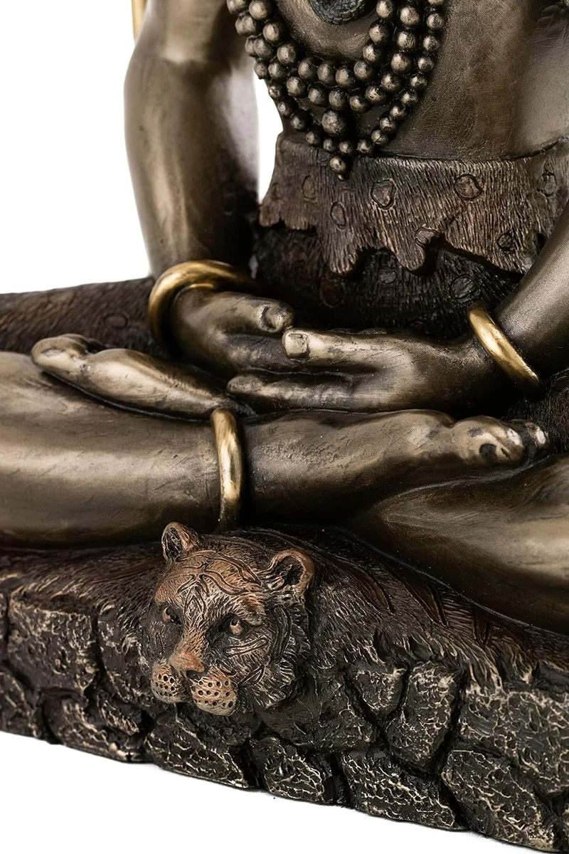Top Collection Shiva in Padmasana Lotus Pose Hindu Statue Figur Figur Buddha Cold Cast Bronze, Cold