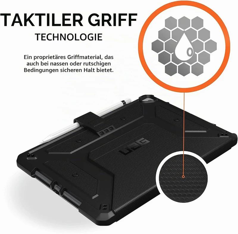 URBAN ARMOR GEAR Metropolis Hülle Apple iPad 10,2" (2020 & 2019) Schutzhülle (Wake/Sleep Funktion, A