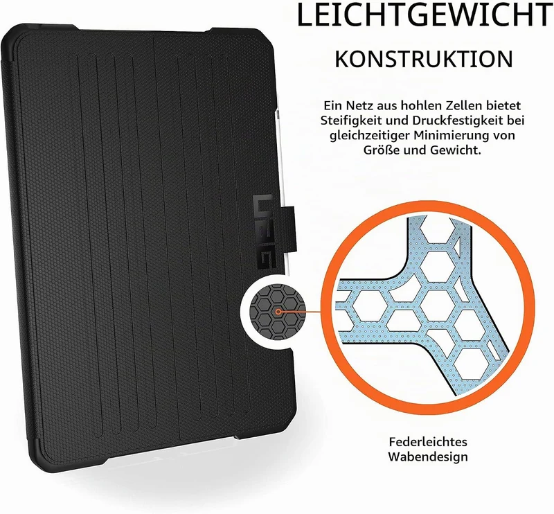 URBAN ARMOR GEAR Metropolis Hülle Apple iPad 10,2" (2020 & 2019) Schutzhülle (Wake/Sleep Funktion, A