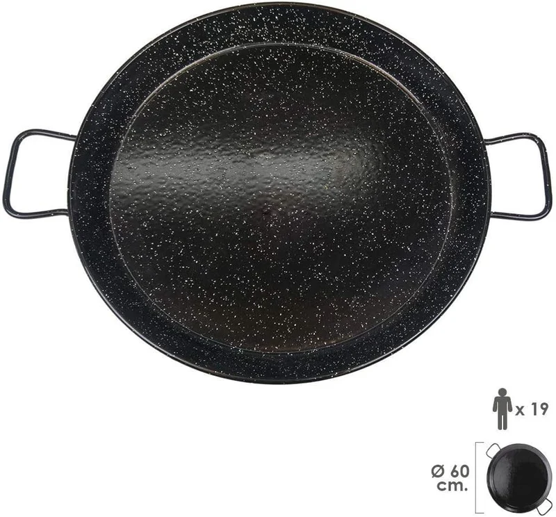 La Ideal Valenciana Esmaltada, Legierter Stahl, Schwarz, 60 cm, 4 30 x 60 x 30 cm, 30 x 60 x 30 cm