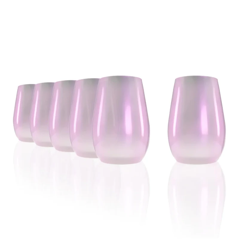Stölzle Lausitz Longdrinkbecher Mirror Iodin-Weiss / 6er Set Trinkgläser/Cocktailgläser/hochwertiges