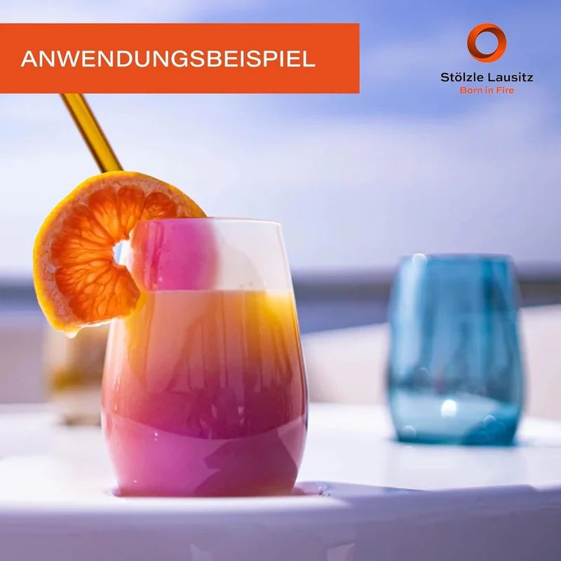 Stölzle Lausitz Longdrinkbecher Mirror Iodin-Weiss / 6er Set Trinkgläser/Cocktailgläser/hochwertiges