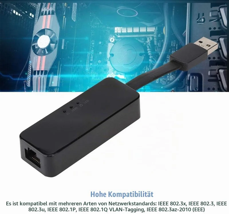 Tosuny Für Realtek RTL8153 Gigabit-Netzwerkadapter 10/100/1000Mbps 40-Pin USB3.0 auf RJ45 Gigabit-Et