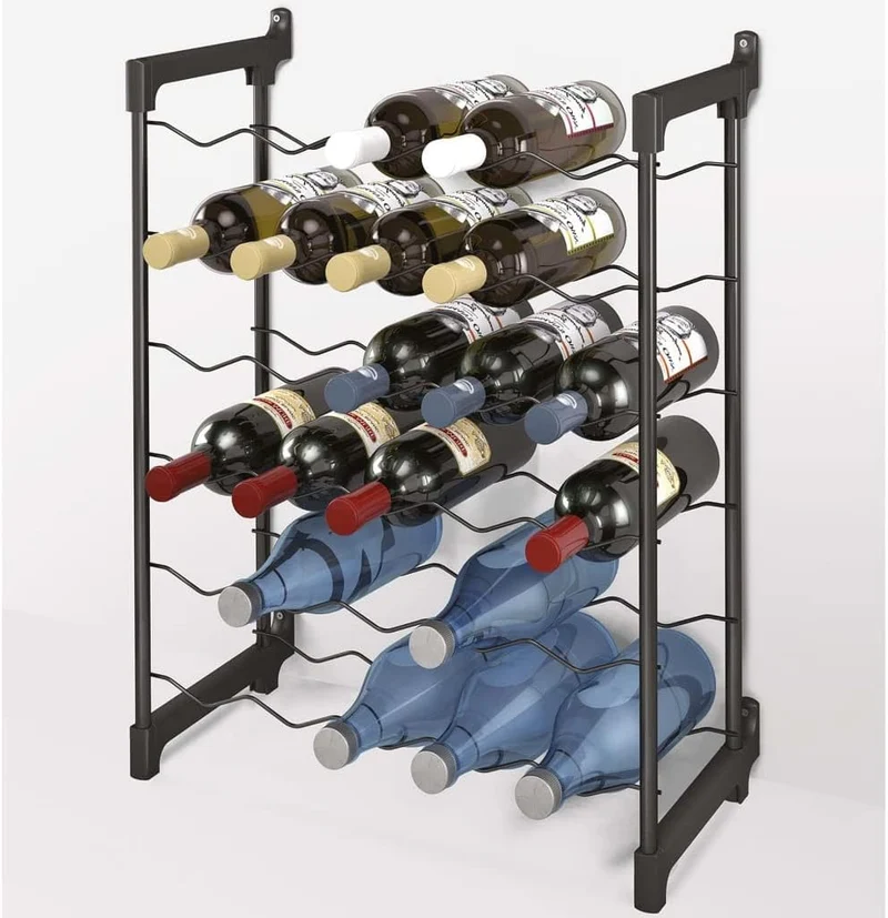 Metaltec Weinregal Chianti für 30 Flaschen, Epotherm-Beschichtung