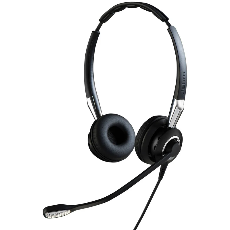 Jabra Biz 2400 II QD On-Ear Stereo Headset mit Schnelltrennkupplung - Leichtgewichtiger Noise Cancel