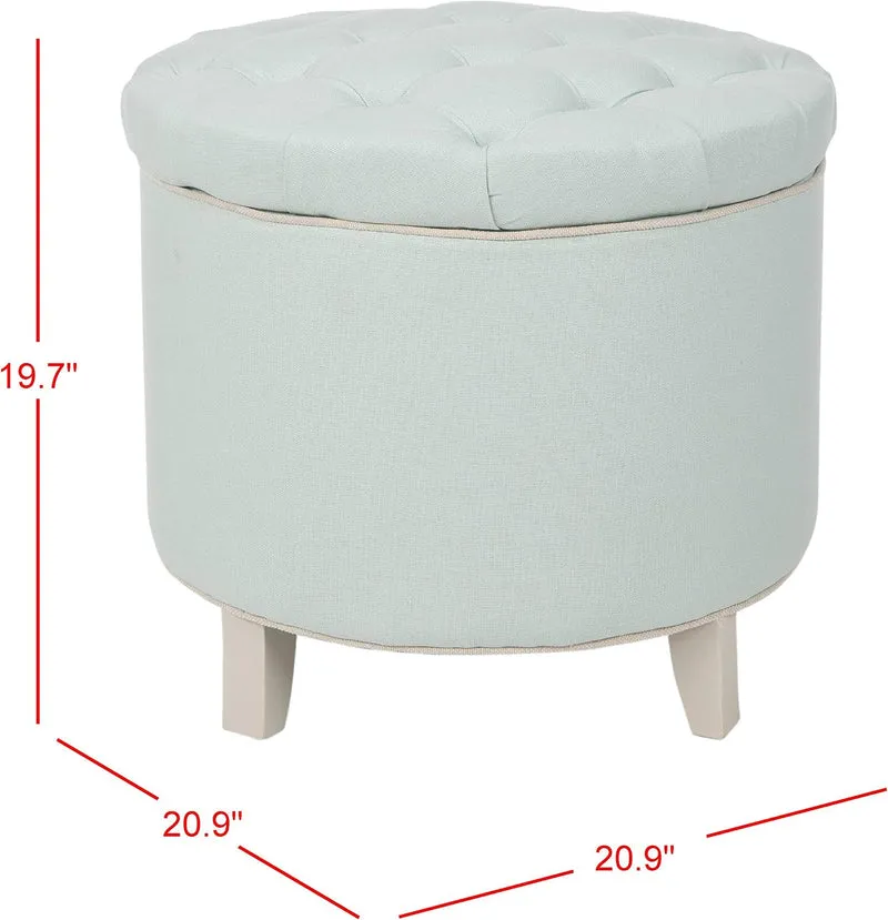 SAFAVIEH Gepolstert Hocker, Rotkehlchen-Ei-Blau, 55 X 55 X 50, Blau