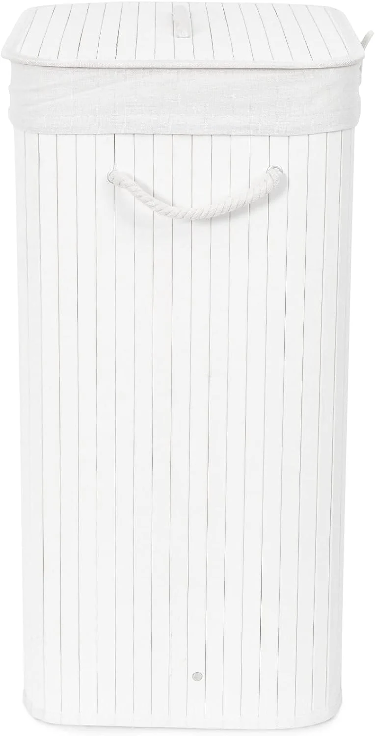 Compactor Wäschekorb Weiss 40 x 30 x H.60 cm Weiss Klassisch, Weiss Klassisch
