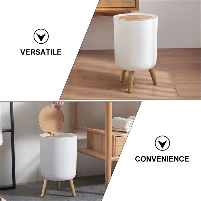 Cabilock Abfalleimer 1Pc -Deckel Zimmer Liefert Badezimmer Hoch Wohnküchen Pressküche Badezimmer Kan