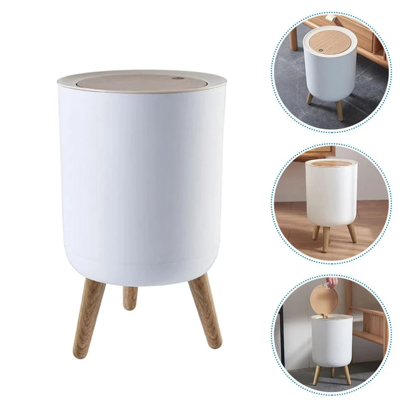 Cabilock Abfalleimer 1Pc -Deckel Zimmer Liefert Badezimmer Hoch Wohnküchen Pressküche Badezimmer Kan