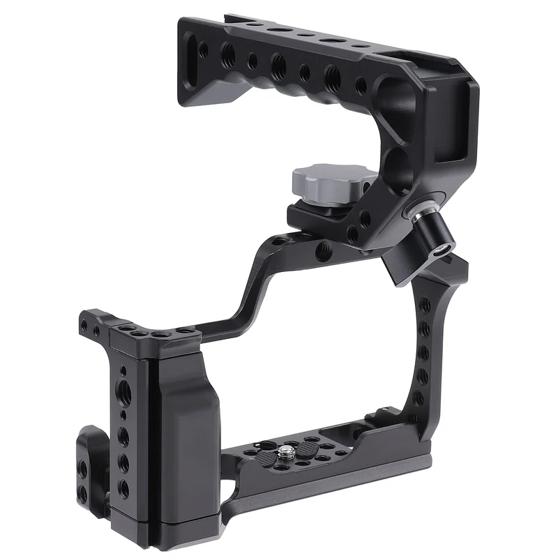 FOTGA Kamera Käfig Video Filmherstellung Stabilisator Rig Aluminium Legierung mit Griff Oben Cold Sh